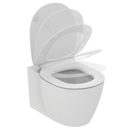 IDEAL STANDARD CONNECT - WC SUSPENDU AVEC SYSTÈME AQUABLADE ET ABATTANT SLIM SOFT CLOSE