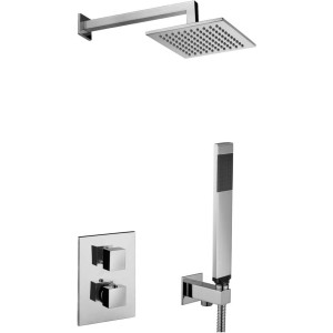 PAFFONI KIT DE DOUCHE AVEC MITIGEUR THERMOSTATIQUE + POMME DE DOUCHE + ENSEMBLE DE DOUCHETTE