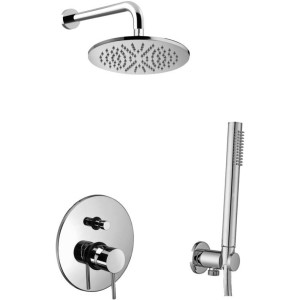 PAFFONI KIT LUMIÈRE DOUCHE AVEC MITIGEUR MÉCANIQUE + PULVÉRISATEUR + ENSEMBLE DE DOUCHE