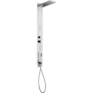 PAFFONI COLONNE DE DOUCHE STAR ENCASTRÉE EN ACIER INOX AVEC MITIGEUR THERMOSTATIQUE