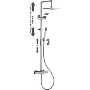 PAFFONI COLONNE DE DOUCHE SYNCRO TOP AVEC MITIGEUR THERMOSTATIQUE