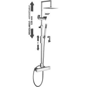 PAFFONI COLONNE DE DOUCHE SYNCRO PLUS AVEC MITIGEUR MÉCANIQUE