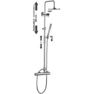 PAFFONI COLONNE DE DOUCHE MASTER PLUS AVEC MITIGEUR MÉCANIQUE