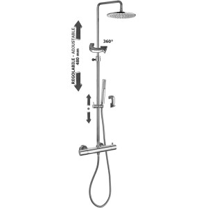 PAFFONI COLONNE DE DOUCHE MINI BIRILLO AVEC MITIGEUR THERMOSTATIQUE