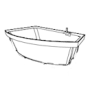NOVELLINI DIVINA O - BAIGNOIRE ENCASTRABLE SANS CADRE SANS HYDROMASSAGE (COQUE)