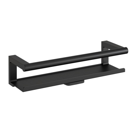 COSMIC ARCHITECT S+ PORTE-SAVON DE DOUCHE NOIR SOFT AVEC RACLEUR