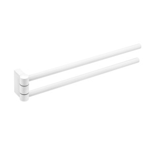 COSMIC PORTE SERVIETTE NOIR & BLANC À JOINT DOUBLE BLANC SATINÉ