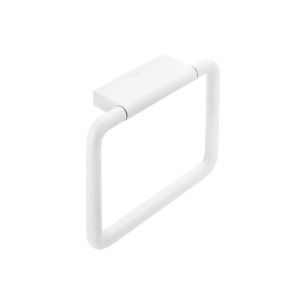 COSMIC PORTE-Serviettes NOIR & BLANC ANNEAU BLANC SATINÉ