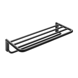 COSMIC NOIR & BLANC PORTE-SERVIETTES ÉTAGÈRE NOIR SATINÉ