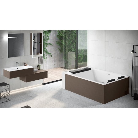 NOVELLINI DIVINA DUAL WHIRLPOOL + AIRPOOL - BAIN C/CHÂSSIS C/JACUZZI 190X140