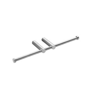 COSMIC LOGIQUE PORTE-ROULEAU DOUBLE SANS COUVERCLE EN INOX SATINÉ