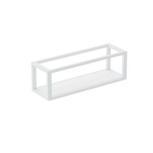 COSMIC LE GRILLE PORTE SERVIETTE AVEC ÉTAGÈRE/PANIER BLANC SATINÉ 35cm