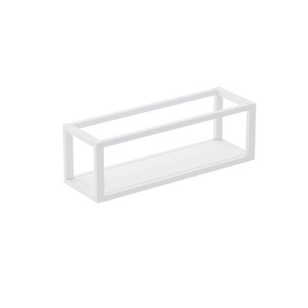 COSMIC LE GRILLE PORTE SERVIETTE AVEC ÉTAGÈRE/PANIER BLANC SATINÉ 35cm