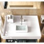 COSMIC DISTRIBUTEUR DE GRILLE + SUPPORT À BROSSES À DENT CHROME/BLANC SATINÉ 385ml