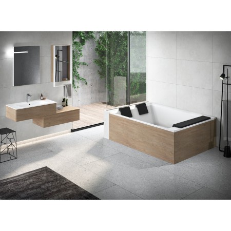 NOVELLINI DIVINA DUAL WHIRLPOOL + AIR NATUREL + CASCADE BAIN C/CHÂssis C/ HYDROMASSAGE 190X140
