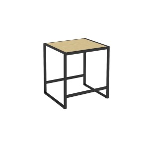 COSMIC LE GRILLES TABOURET NOIR SATINÉ/CHÊNE CLAIR