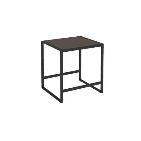 COSMIC LE GRILLES TABOURET NOIR SATINÉ/CHÊNE FONCÉ