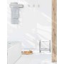 COSMIC LE GRID TABOURET CHROME/BLANC SATINÉ