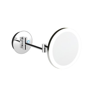 COSMIC ESSENTIELS MIROIR RÉTRACTABLE MURAL AVEC LUMIÈRE LED RÉGLABLE CHROME