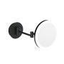 COSMIC ESSENTIELS MIROIR LOUPE MURAL AVEC LUMIÈRE LED RÉGLABLE NOIR SATINÉ