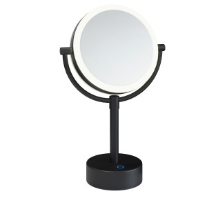 COSMIC ESSENTIELS MIROIR DE MAQUILLAGE AVEC LUMIÈRE LED RÉGLABLE NOIR SATINÉ