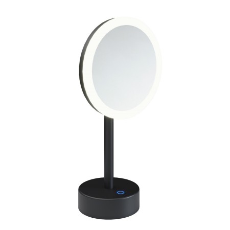 COSMIC ESSENTIELS MIROIR DE MAQUILLAGE AVEC LUMIÈRE LED RÉGLABLE NOIR SATINÉ