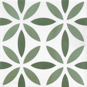 TONALITE AQUAREL DÉCOR ANTARES VERT 15X15