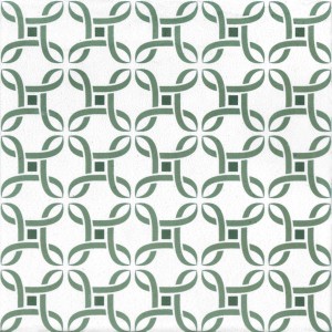 TONALITE AQUAREL DÉCOR MIZAR VERT 15X15