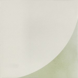TONALITE AQUAREL DÉCOR COURBE CRÈME-VERT 15X15