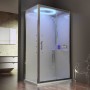 NOVELLINI EON 2P CABINE MULTIFONCTION 1 PORTE COULISSANTE + 1 CÔTÉ FIXE LATÉRAL 120X90