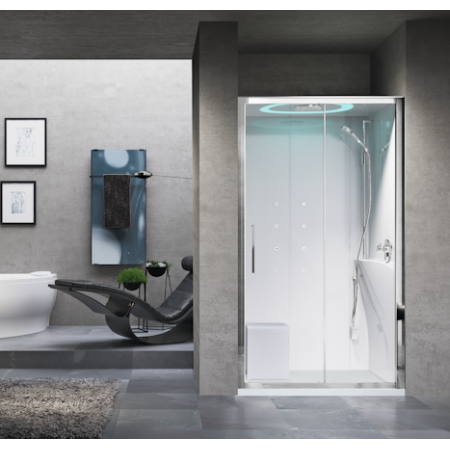 NOVELLINI EON 2P CABINE MULTIFONCTION POUR NICHE 1 PORTE COULISSANTE 120x90