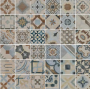 CASTELVETRO CERAMICHE Cementines Mix Sujets Couleur 20x20 10mm