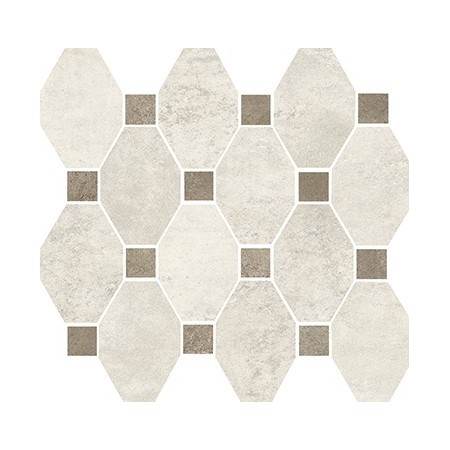 MARINER BOSTON MOSAÏQUE OCTOGONALE BLANCHE SUR MESH 30X34