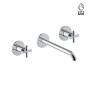 NEWFORM  BLINK GROUPE LAVABO 3 TROUS MURAL S/ÉVACUATION BEC LONG