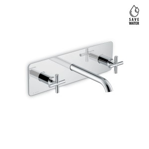 NEWFORM BLINK GROUPE LAVABO 3 TROUS MURAL S/ÉVACUATION PLAQUE SIMPLE