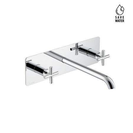 NEWFORM  BLINK GROUPE LAVABO 3 TROUS MURAL S/ÉVACUATION PLAQUE SIMPLE BEC LONG