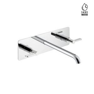 NEWFORM  BLINK CHIC GROUPE LAVABO 3 TROUS MURALS S/VIDANGE PLAQUE BEC LONG