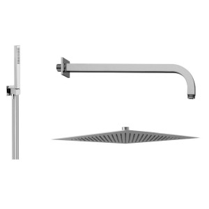 AQUAELITE KIT TECHNIQUE DE DOUCHE SOFFIONE 300X300MM AVEC ENSEMBLE DE DOUCHE QUADRO
