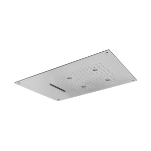 AQUAELITE ROCK SOFFIONE INCASSO À CONTREPLAFOND 550X400MM 2 FONCTIONS AVEC LUMIÈRES LED SF012 B