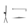 AQUAELITE KIT SOUFLET METAL 316 AVEC SET DE DOUCHE RONDE ET ROSACE CARREE