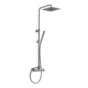 AQUAELITE COLONNE DE DOUCHE AVEC MITIGEUR MÉCANIQUE ET PULVÉRISATEUR CARRE