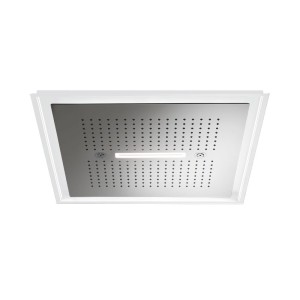 NEWFORM NEWFORM SOFFIONE QUADRO AD INCASSO 500X500 MM MULTIFONCTION C/ÉCLAIRAGE MULTICOLORE AUTOMATIQUE