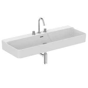 IDEAL STANDARD LAVABO CONCA À POSER RECTANGULAIRE 1200X450 MM AVEC DÉBORDEMENT ET 3 TROUS