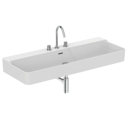 IDEAL STANDARD LAVABO CONCA À POSER RECTANGULAIRE 1200X450 MM AVEC DÉBORDEMENT ET 3 TROUS