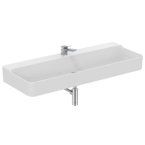 IDEAL STANDARD CONCA LAVABO À POSER RECTANGULAIRE 1200X450 MM SANS DÉBORDEMENT ET 1 TROU