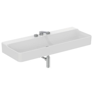IDEAL STANDARD CONCA LAVABO À POSER RECTANGULAIRE 1200X450 MM SANS DÉBORDEMENT ET 3 TROUS