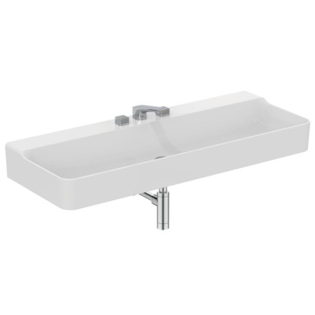 IDEAL STANDARD CONCA LAVABO À POSER RECTANGULAIRE 1200X450 MM SANS DÉBORDEMENT ET 3 TROUS