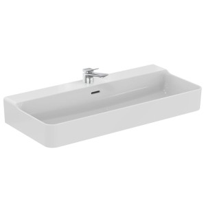 IDEAL STANDARD LAVABO RECTANGULAIRE CONCA 1000X450 MM AVEC DÉBORDEMENT ET 1 TROU