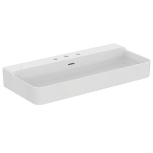 IDEAL STANDARD CONCA LAVABO RECTANGULAIRE 1000X450 MM AVEC DÉBORDEMENT ET 3 TROUS