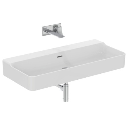 IDEAL STANDARD LAVABO RECTANGULAIRE CONCA 1000X450 MM AVEC DÉBORDEMENT SANS TROUS